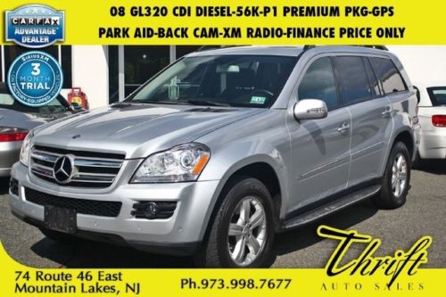 08 gl320 cdi diesel-56k-p1 premium pkg-gps-back cam-xm radio-finance price only