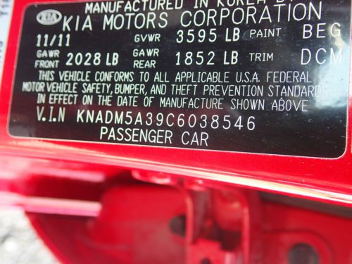 2012 Kia Rio LX, hail damaged, runs and drives, power options, salvage, image 14