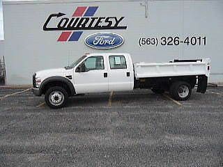 2008 ford f450 dump truck 11&#039; 6.4l turbo diesel 16000 gvw low mileage crew cab