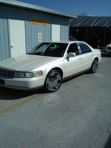 1999 CADILLAC SEVILLE SLS PEARL W/ BLUE LEATHER INTERIOR 20 INCH CHROME RIMS, US $4,499.00, image 2