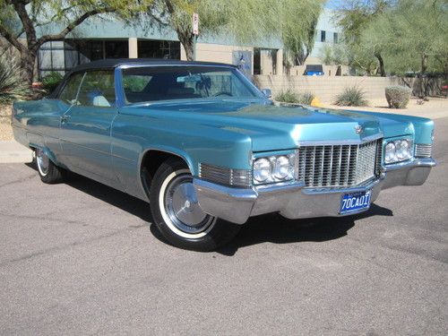 1970 cadillac deville convertible, 472ci v8, a/c, restored lifelong ca car!