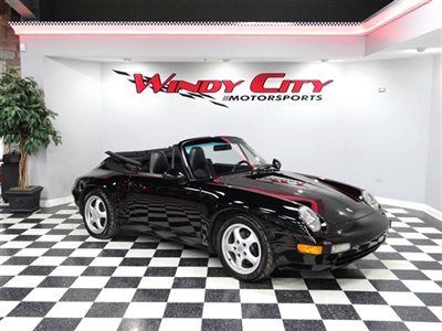 1995 porsche 911 993 carrera 2 cabriolet-only 58k miles-triple black-immaculate!