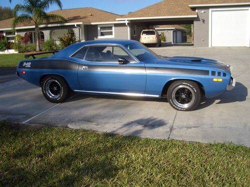 1973 plymouth cuda 4 speed 340 built engine bs23h original car