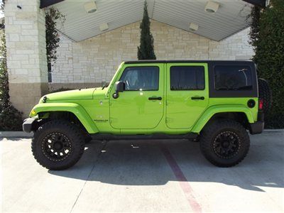 2013 jeep wrangler sahara low miles suv  3.6l v6 gecko pearl lift custom wheels