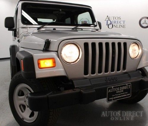 We finance 2004 jeep wrangler sport 4wd 4.0l rthnddrv cleancarfax cd a/c hrdtop