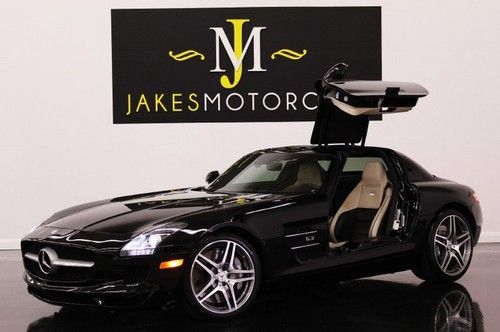 2011 mercedes sls amg, black on white, bang &amp; olufsen sound, 12k miles, pristine
