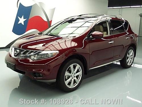 2012 nissan murano platinum pano sunroof nav 20's 14k! texas direct auto