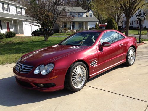 2003 sl55 amg kompressor convertible-pearl fire red- brand new condition!!!!