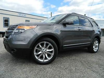 Limited 3.5l v6 limited leather loaded touch screen third row 2013 ford