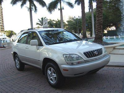 Pearl white lexus rx 300 with tan leather power sunroof very clean
