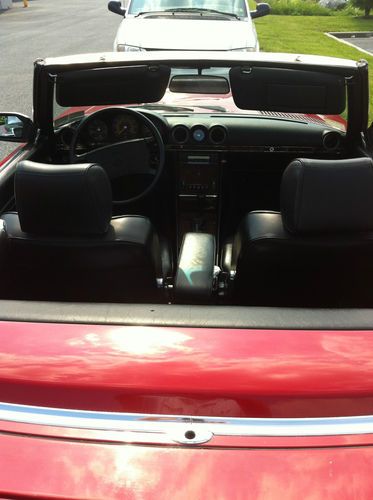 Red 1989 mercedes sl convertible prestine condition