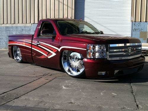 2007 chevrolet silverado custom candy paint 30" rims air ride asanti forgiato