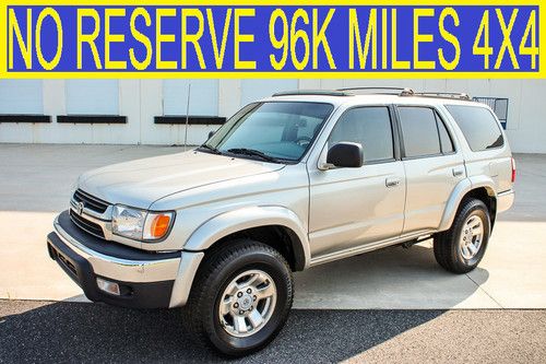 No reserve 96k miles t-belt done 4x4 rust free v6 sr5 sunroof 99 01 02 limited