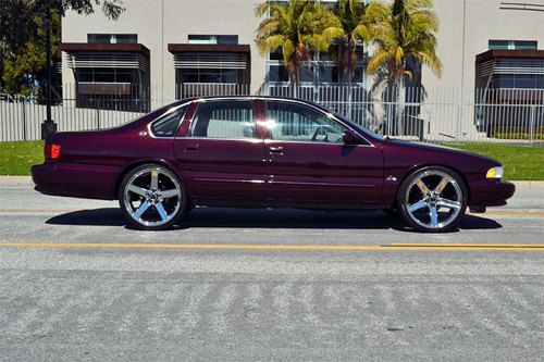 1996 impala ss clean so cal (dark cherry metallic) 22 irocs etc