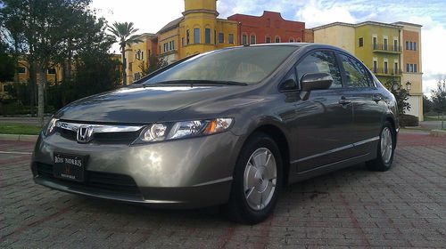 2008 honda civic hybrid sedan 4-door 1.3l grey/invory cloth