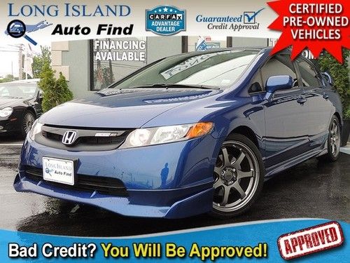08 honda civic mugen si fiji blue sunroof 6-speed vsa cruise recaro