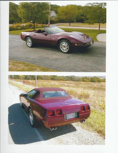 1993 chevrolet corvette 40th anniversary edition convertible 2-door 5.7l