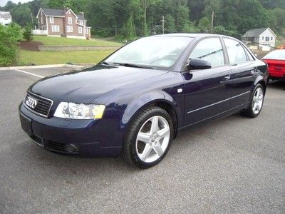 2004 audi a4 quattro, auto, 1.8l turbo, awd, leather, moonroof, esp, blue, 22k