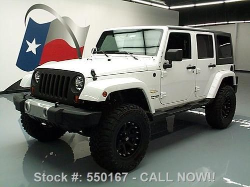 2013 jeep wrangler unltd sahara 4x4 lift 4dr hardtop 4k texas direct auto