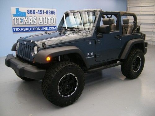 We finance!!!  2007 jeep wrangler x 4x4 lift auto soft top 17 rims cd texas auto