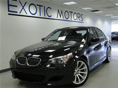 2006 bmw m5 v10! blk/blk! smg! nav heads-up a/c&amp;heated-sts shade pdc 500hp xenon