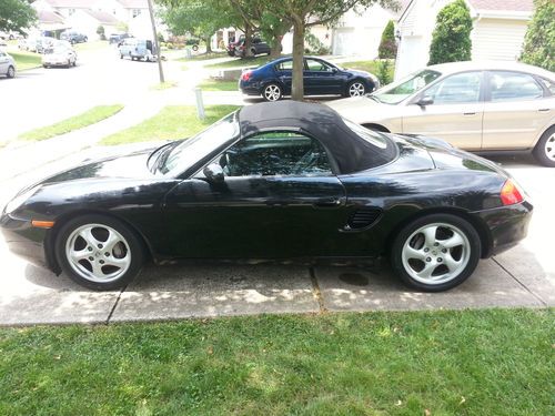Porsche boxter '99 convertible 5 speed title clean black/black no reserve price