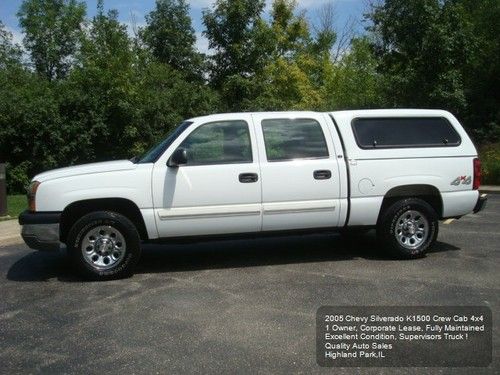 2005 chevy silverado 4x4 crew cab ls 1owner corporate fleet maintained very nice