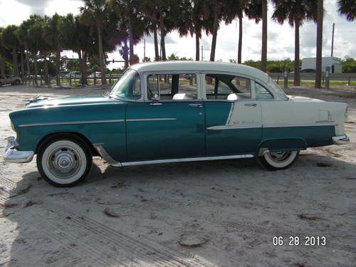 Beautiful 1955 Bel Air Sedan V-8 Runs Well Florida, image 2