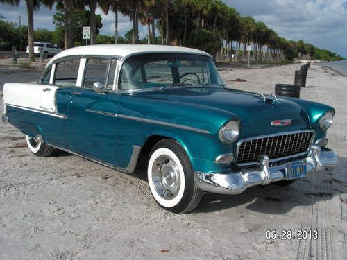 Beautiful 1955 Bel Air Sedan V-8 Runs Well Florida, image 5