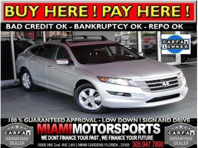 We finance '10 honda crosstour 1 owner sunroof, roof racks, alloy wheels