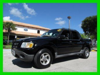04 black sporttrac 4l v6 suv *power sliding rear window *bed liner *roof rails
