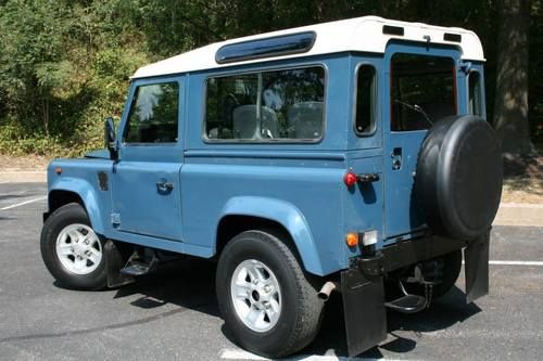 1988 land rover defender d90 blue 4x4 removable hard top