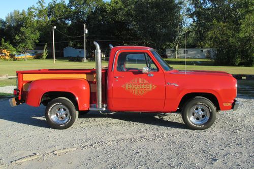 Dodge lil red express truck mopar 360 demon carb 727 cragar alarm bfgs stacks !