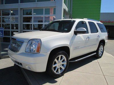 Denali white diamond nav leather awd one owner dvd chrome wheels new tires 4x4