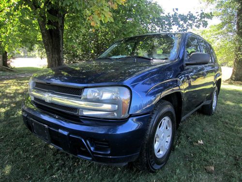 No reserve 2002 chevrolet trailblazer ls suv 4-door 4.2l 4wd one owner low miles