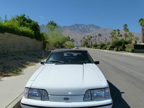 1989 White Ford Mustang GT 2 Door Rag Top, image 3