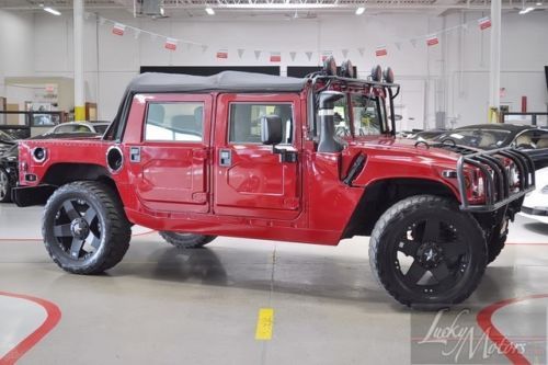 1998 hummer h1 open top, custom upgrades, 22-inch rims, xenon, momo, xtra bench