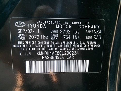 2012 Hyundai Elantra GLS Sedan 4-Door 1.8L, US $14,500.00, image 10