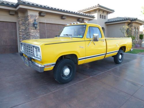 1977 dodge 4x4 power wagon d100 classic collectible low miles pickup truck mopar