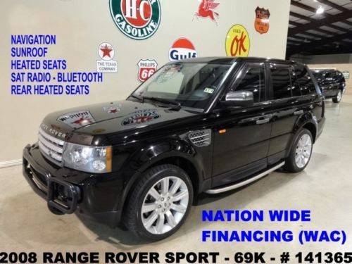 08 range rover sport,s/c,sunroof,nav,htd lth,6 disk cd,20in whls,69k,we finance!