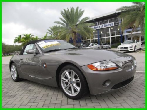 04 gray z-4 3.0i 3l i6 steptronic convertible *heated leather seats *mi:33k *fl