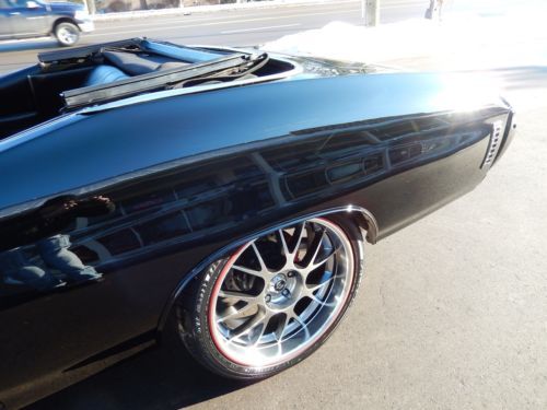 1972 Chevrolet Chevelle Convertible Jet black 350 wheel disc brakes leather, image 15