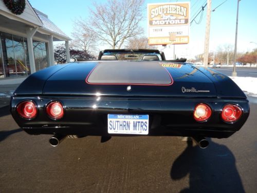 1972 Chevrolet Chevelle Convertible Jet black 350 wheel disc brakes leather, image 17