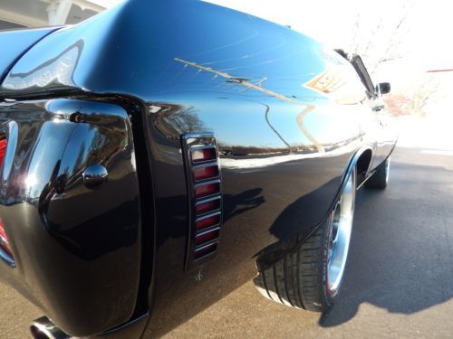 1972 Chevrolet Chevelle Convertible Jet black 350 wheel disc brakes leather, image 19