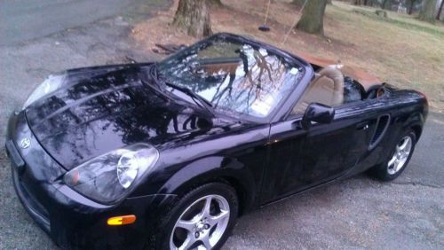 2001 toyota mr2 only 62k miles black w/ tan 5 speed! amazing! no reserve!!