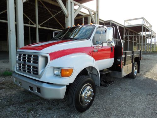 2000 ford f650 flat bed 5.9 cummins 1 owner