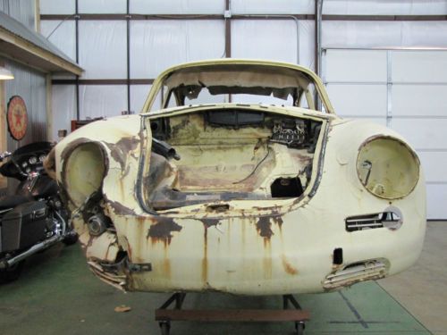 1965 Porsche 356C project car champagne yellow rare 1101 produced current title, image 3