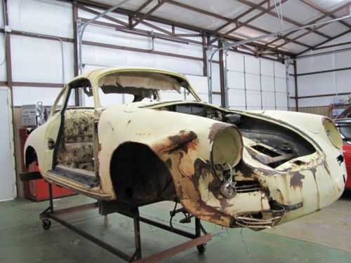 1965 Porsche 356C project car champagne yellow rare 1101 produced current title, image 4