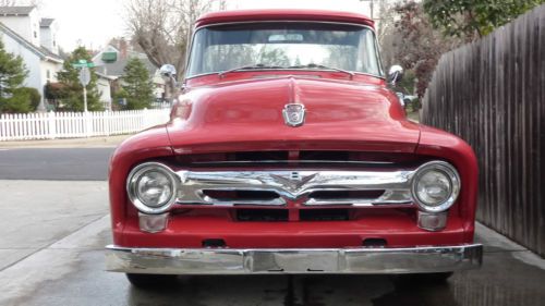 1956 ford f100 factory custom cab big window truck