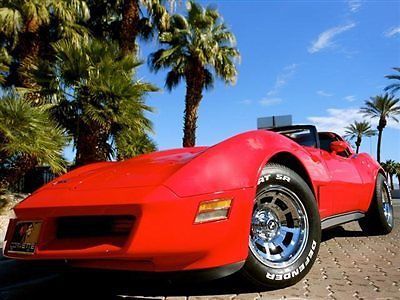1980 chevrolet corvette 4 speed manual factory air t tops 5.7l v8 no reserve!